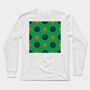 Vintage geometric on green Long Sleeve T-Shirt